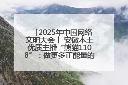 2025年中国网络文明大会丨 安徽本土优质主播“熊猫1108”：做更多正能量的事情 带给大家快乐