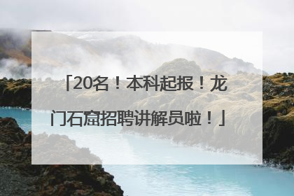 20名！本科起报！龙门石窟招聘讲解员啦！