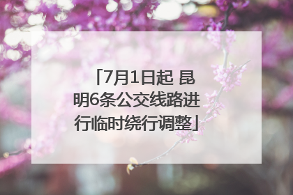 7月1日起 昆明6条公交线路进行临时绕行调整