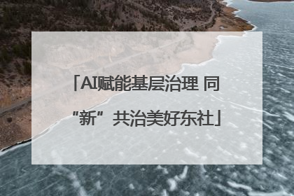AI赋能基层治理 同“新”共治美好东社