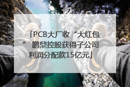 PCB大厂收“大红包” 鹏鼎控股获得子公司利润分配款15亿元